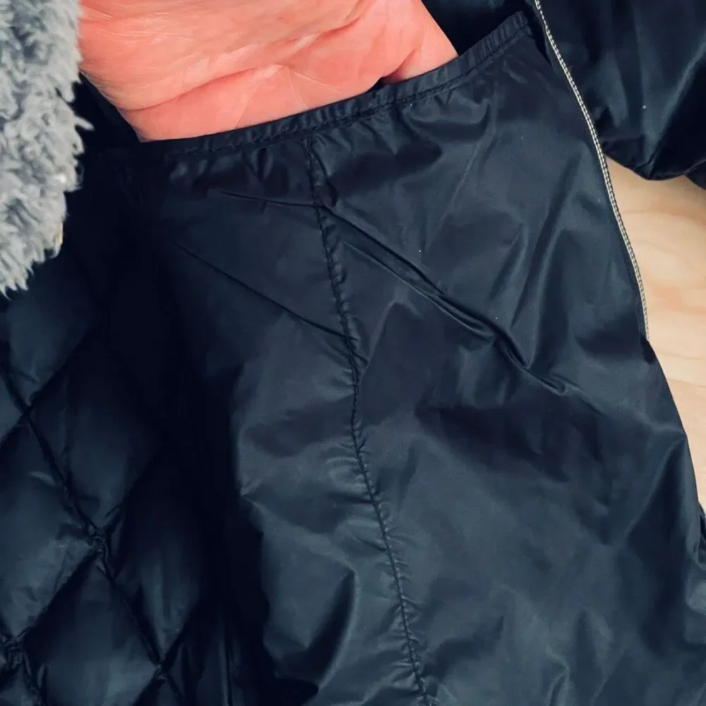 NWT Gorgeous Black MICHAEL KORS L  Packable Quilted Goose Down Puffer Jacket